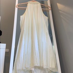 Beautiful Designer Dress - White with Pearls